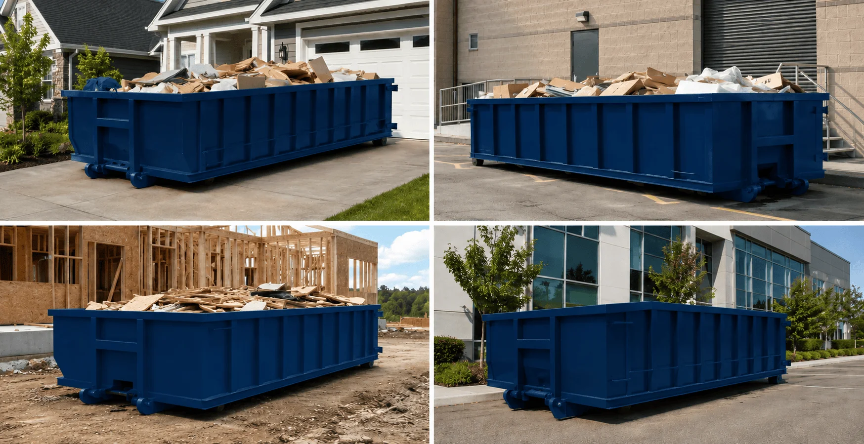Get rental dumpster services for residential, commecial, construction, and businesses.